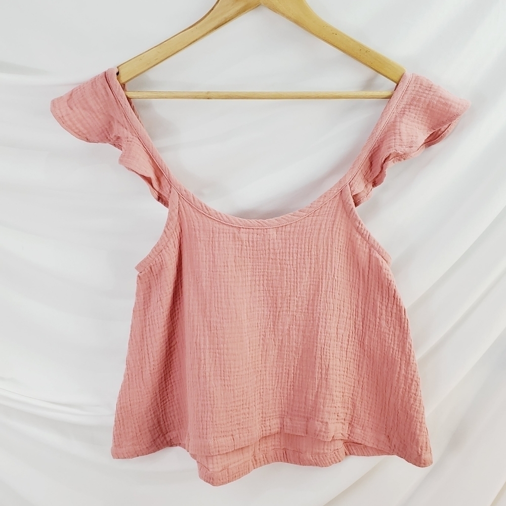 Marine Layer Jude flutter sleeve tank top Peach size XS (A-6) - Picture 5 of 11
